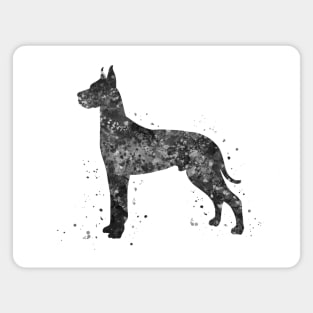 great dane dog black and white Magnet